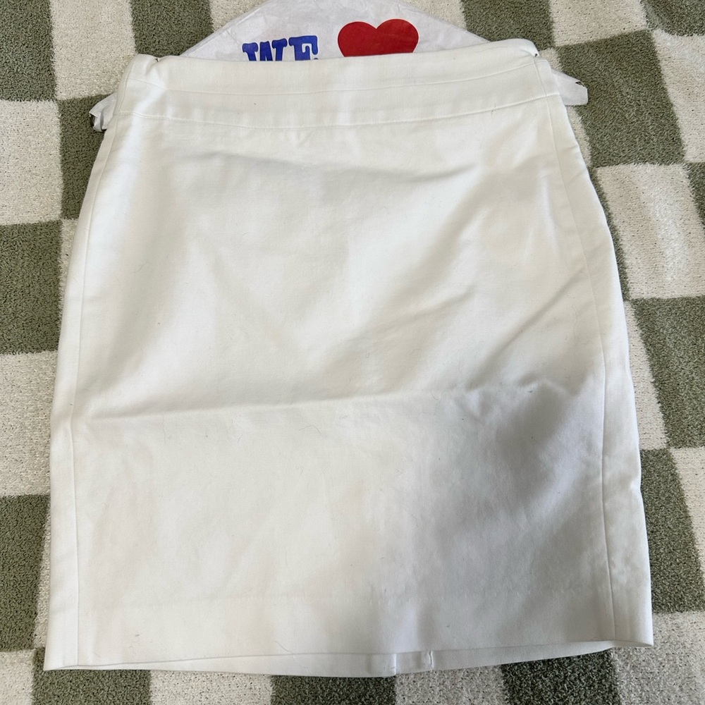 White Denim Skirt